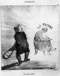 Un parricide, illustration tirée du « Le Charivari », 1850